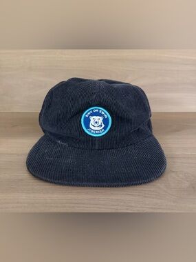 Jiberish Blue Corduroy Polar Bear Snapback Hat Sink Or Swim